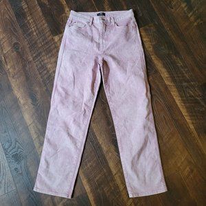 7 For All Mankind Lilac Acid Wash Cropped Straight Jeans
